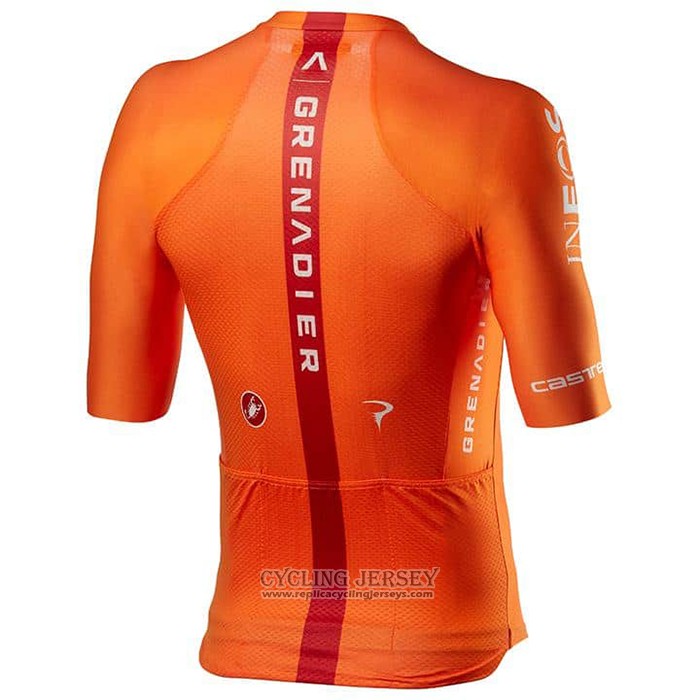 2021 Cycling Jersey Ineos Grenadiers Orange Short Sleeve And Bib Short